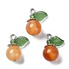 Natural Carnelian Fruit Pendants PALLOY-TA00077-03-1