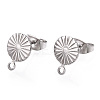 304 Stainless Steel Stud Earring Findings STAS-E192-01P-01-1