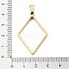 304 Stainless Steel Open Back Bezel Pendants STAS-Z091-05G-01-3