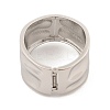 Non-Tarnish Vintage Hammered Alloy Wide Hinged Bangles for Women BJEW-L629-08P-3