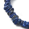 Natural Lapis Lazuli Chips Stretch Bracelet BJEW-JB09598-02-3