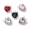 Heart Rack Plating Alloy Charms FIND-I039-29P-1