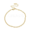 Brass Link Chain Bracelet for Women BJEW-A065-07G-4