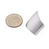 Anti-Tarnish 304 Stainless Steel Trapezoid Open Cuff Rings RJEW-M047-01P-3