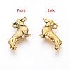 Tibetan Style Alloy Puppy Pendants TIBEP-36546-AG-NR-2