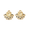 Brass Micro Pave Cubic Zirconia Charms X-KK-C099-01J-G-1