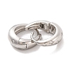 Brass Pave Clear Cubic Zirconia Hoop Earrings for Women EJEW-U015-20P-2