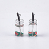 Glass Bottle Pendants CRES-N017-06C-2