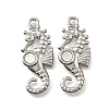 304 Stainless Steel Pave Natural White Shell Pendants STAS-C122-21D-02P-1
