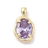 Golden Brass Micro Pave Cubic Zirconia Pendants KK-U031-02G-06-1