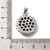 Brass with Natural Shell Carved Pendants KK-Z091-04P-01-3