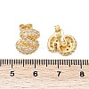 Brass Micro Pave Cubic Zirconia Stud Earrings EJEW-Z091-04G-S-3
