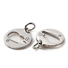 Non-Tarnish 304 Stainless Steel Charms LS-STAS-D050-07P-06-3