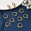 SHEGRACE Brass Micro Pave Clear Cubic Zirconia Hoop Earrings Findings XGR0154G-96G-4