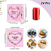 Heart Flower Thank You Printed Paper Storage Gift Tote Bags for Wedding Party Gift Wrapping Bags ABAG-WH0038-77A-2