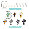 7Pcs 7 Styles Cross Silicone Beads Knitting Needle Protectors/Knitting Needle Stoppers DIY-NB0010-32-2