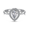 925 Sterling Silver Micro Pave Cubic Zirconia Finger Rings FS-WGBB1F3-04-1