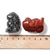 Natural & Synthetic Gemstone Carved Dinosaur Statues Ornament G-P525-13-3