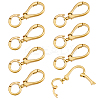8Pcs Brass Fold Over Clasps FIND-HS0001-73-1