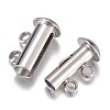 Tarnish Resistant 304 Stainless Steel Slide Lock Clasps STAS-P100-24P-3