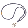 Silicone Beaded ID Card Neck Straps NJEW-SW00025-08-1