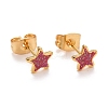304 Stainless Steel Enamel Stud Earrings EJEW-B009-02G-2