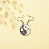 Alloy Enamel Tai Ji Dangle Earrings EJEW-JE04980-2