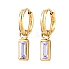 304 Stainless Steel Rectangle Hoop Earrings EJEW-I320-29G-5