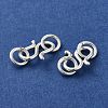 925 Sterling Silver S Shape Clasps STER-K177-05C-S-2