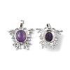 Natural Amethyst Pendants G-P498-03P-22-2