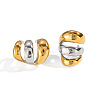 304 Stainless Steel Two Tone Triple Stud Earrings UN2842-5