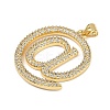 Brass Micro Pave Cubic Zirconia Pendants KK-S526-13G-C-2