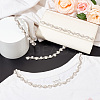 1 Yard Crystal Rhinestone Cup Chains with Plastic Pearl Beaded DIY-GA0005-72-5