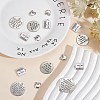 40Pcs 4 Style Tibetan Style Alloy Pendants for Teachers' Day TIBE-SC0001-80-4