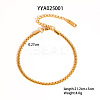 Stainless Steel Box Chain Anklets for Unisex SO5210-3-1