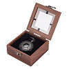 1Pc Wooden Pocket Watch Storage Boxs with Visible Window AJEW-UN0002-62-1