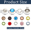 20 Sets 10 Colors 4Pcs Brass & Resin Snap Button BUTT-OC0001-56-2