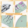18Bags 6 Colors 410 Stainless Steel Manicure Tool Set with Storage Case MRMJ-WA0001-09-3