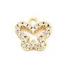 Brass Micro Pave Cubic Zirconia Charms KK-R220-02G-02-1