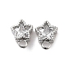 Brass with Cubic Zirconia Stud Earring Finding KK-Q048-17P-1