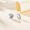 Enamel Flower of Life Twist Wave Open Cuff Ring JR921A-3
