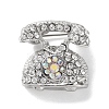 Fashion Platinum Zinc Alloy Enamel Pins JEWB-D068-01P-06-1
