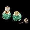 Girl's Double Sided Glass Ball Stud Earrings LS-X-EJEW-R104-09B-1