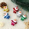 6Pcs 6 Colors Christmas Santa Claus Foam Pendant Decorations HJEW-A011-01-1