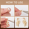 120Pcs 3 Size Iron Stud Earring Findings STAS-SP0001-51G-6