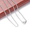 Tarnish Resistant Trendy Unisex 304 Stainless Steel Cable Chain Necklaces X-NJEW-L043-16P-3