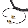Sport Theme Acylic & Alloy Braided Bead Bracelet BJEW-JB10122-02-4