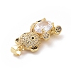Brass Cubic Zirconia Pendants ZIRC-K089-13G-06-3