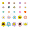 25Pcs 25 Styles Food Grade Eco-Friendly Silicone Focal Beads SIL-DC0001-74-1