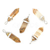 Tigerskin Glass Pointed Pendants G-F295-03J-1
